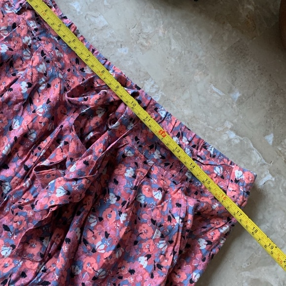 Free People Layla High Waist Tie Belt Flowy Boho Floral‎ Print Shorts M - Picture 9 of 14